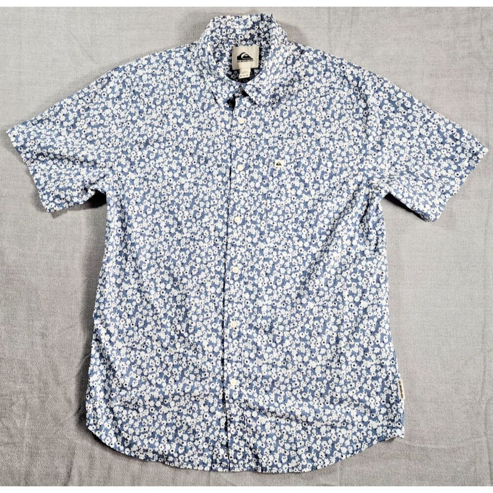Quiksilver Men's Apero Classic Short Sleeve Shirt Medium Floral Print